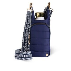 NWT Wanderfull Island Navy Blue Matte HydroBag with Patterned Strap